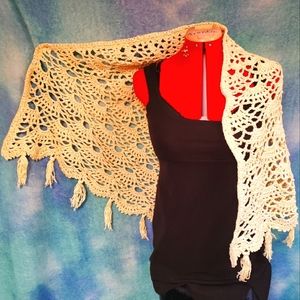 Yellow Tasseled Shawl